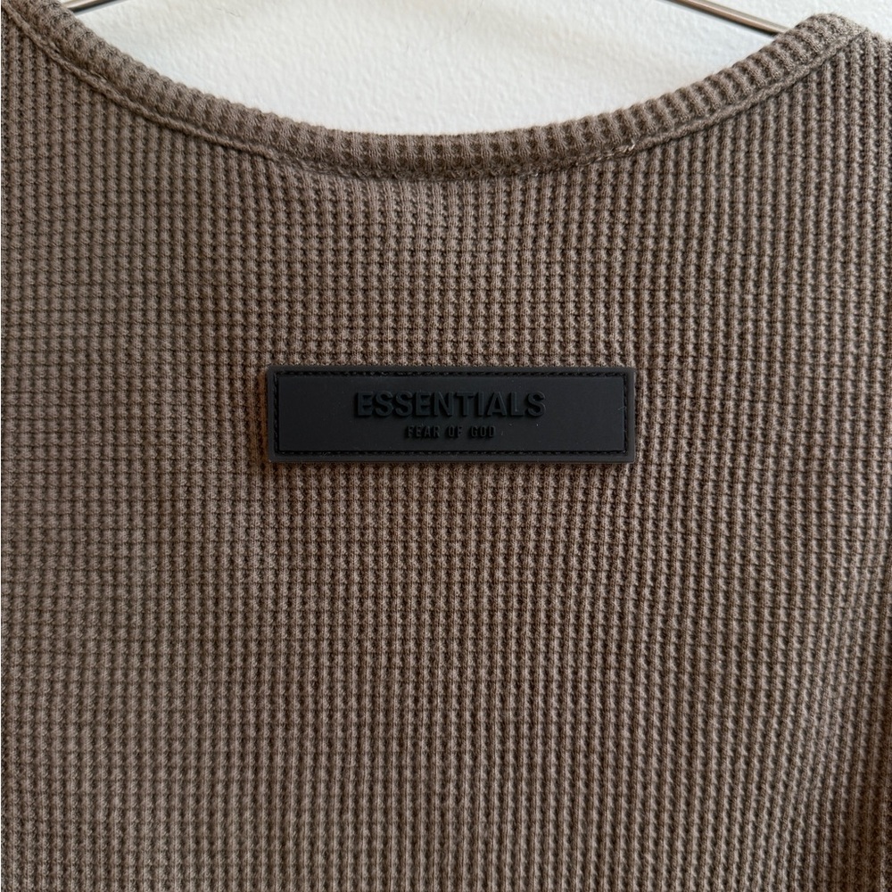 Fear of God Essentials Tank Top 'Wood' Number 77 Brown Racerback Ribbed Small - Picture 6 of 6